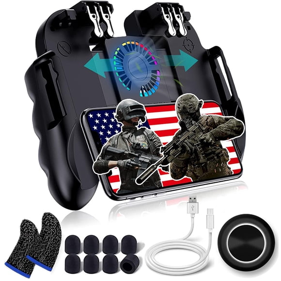 Controlador De Juego Para Celular GAMR+ Con Ventilador Y 4 Gatillos L1R1 L2R2