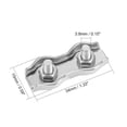 thumbnail image 2 of 10 Pcs Stainless Steel Duplex Wire Rope Clip Cable Clamp For 1.5mm-2mm Rope, 2 of 5