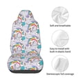 thumbnail image 4 of Fuzoiu Unicorn DoingYoga Print Elastic Car Seat Covers, Seat Cover Protector,Universal Fit Interior Covers for Most Cars,Washable Seat Cover Non Slip for SUV,Sedan,Van, 4 of 5
