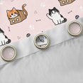 thumbnail image 4 of Homewish Cartoon Cats Black Out Curtains for Kids Teens,Kawaii Animal Curtains Pack of 2 (42x63 Each),Dreamy Princess Bedroom Curtains,Super Cozy Room Decor, 4 of 6