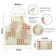 thumbnail image 7 of Pioneer Flower Floral Print Pattern Apron-Garden Aprons for Women with Pockets-Cotton Linen Waterproof Kitchen Cooking Gardening Aprons Adjustable for Kitchen,Cooking,BBQ and Salon 33x27 Inch, 7 of 7