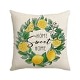 thumbnail image 2 of Yoyauz 18 x 18 Inch Summer New Lemon Fresh Printed Pillow Set Simple Sofa Bedside Fruit Linen Back Cushions, 2 of 6