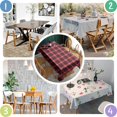 thumbnail image 4 of Red and Black Plaid Pattern Rectangle Tablecloth 60"x84",Waterproof Polyester Rectangle Table Cloth, Wipeable Spillproof Polyester Tablecloth for Dining, Camping, Indoor and Outdoor, 4 of 5