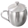 thumbnail image 3 of ColoMX Taza de café de acero inoxidable taza de café resistente al desgaste Copa de agua decorativa para el hogar (500 ml), 3 of 8