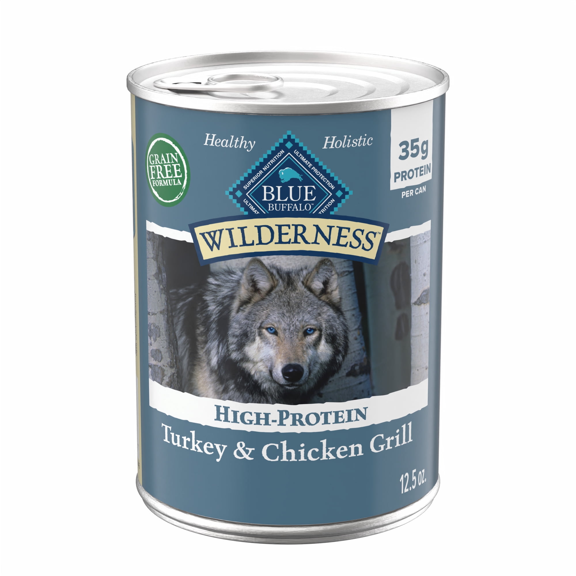 Blue Buffalo Wilderness Adult Wet Dog Food, Turkey & Chicken Grill, 12.5oz,