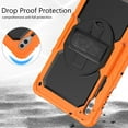 thumbnail image 7 of For Samsung Galaxy Tab S10 Ultra/S9 Ultra/S8 Ultra Case 14.6 inch, 360 Rotating Shockproof Cover with Stand, Screen Protector, Shoulder Strap (SM-X920/X910/X900), Orange, 7 of 7