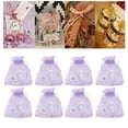 thumbnail image 4 of Pretty Star Pattern Drawstring Sheer Mesh Bags, Transparent Gift Bags For Jewelry, Wedding, Candy, 50PCS, 4 of 8