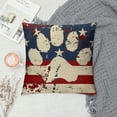 thumbnail image 2 of Qinduosi  th of July Pillow Covers American Flag Funny Paws Patriotic Pillows Independence Day Pillowcase Decor for Sofa White, 2 of 5