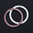 thumbnail image 2 of Auto Engine Start Stop Button Ring Crystal Bling Rhinestone Car Decor Accessories (Pink), 2 of 8