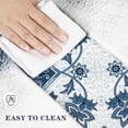 thumbnail image 5 of Blue Boho Kitchen Mats for Floor 2 Piece, Cushioned Anti-Fatigue Kitchen Rugs, Memory Foam Kitchen Rugs and Mats Non Skid Waterproof, Blue Retro Floor Comfort Mat, 18'''' x 48'''' + 18'''' x 30'''', 5 of 6