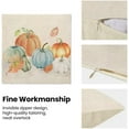thumbnail image 6 of Fall Pillow Covers 18x18 Set of 2 Colorful Pumpkins and Fallen Leaves Decorative Throw Pillow Outdoor Linen Square Thanksgiving Autumn Farm Cushion Cover Decor for Home Couch Sofa, 6 of 6