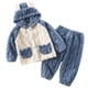 thumbnail image 3 of Pijamas de franela para niños otoño e invierno, pantalones de manga larga con capucha de jacquard grueso, ropa de hogar de dibujos animados para niños medianos y grandes con bolsillo, 3 of 5