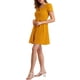 thumbnail image 4 of INSPIRAR CHIC Vestido de Promoción A-Line de Manga Corta con Cuello Cuadrado Impreso para Mujeres S Amarillo-Corazón, 4 of 8