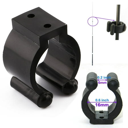20pcs Rubber Fishing Rod Pole Storage Tip Clips Clamps Holder Black (Best Clamp On Rod Holders)