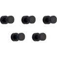 thumbnail image 1 of wall hook, towel hook for bathroom, kitchen, door, wardrobe & closet, 5 packs, brass (black), 1 of 5
