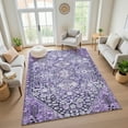 thumbnail image 7 of Addison Rugs Mayfield Premium Machine Washable Transitional Aztec Purple Rectangle Rug, 10' x 14', 7 of 7