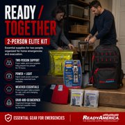 Ready America 72-Hour 2-Person Emergency Survival Backpack Kit with Food, Water, First Aid, Power Station, Shelter