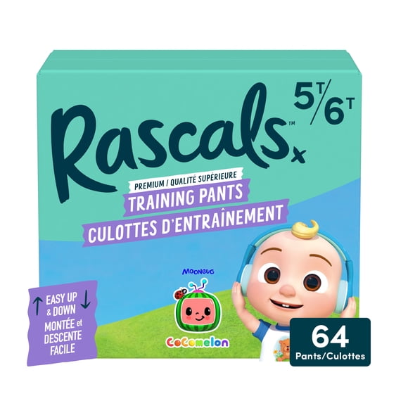 Culottes d’apprentissage CoComelon Rascals, Taille 5T–6T, 64 unités