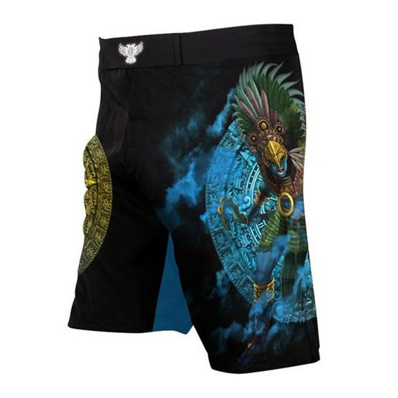 Raven Fightwear Men's Huitzilopochtli Aztec MMA Shorts Black