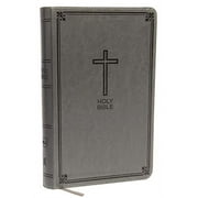 NKJV, Deluxe Gift Bible, Imitation Leather, Gray, Red Letter Edition (Hardcover)