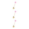 thumbnail image 1 of kurtrusly Vaisselle Adorable pour Maison et Hôtel, Portable et Réutilisable en Acier Inoxydable, Cuillère à Bonbons, Rose, 3 Pcs, 1 of 6