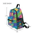 thumbnail image 3 of FORMRS School Backpack with Front Zippered Pocket 12" Student Travel Daypack, Colorful Geometric Pattern, 3 of 6