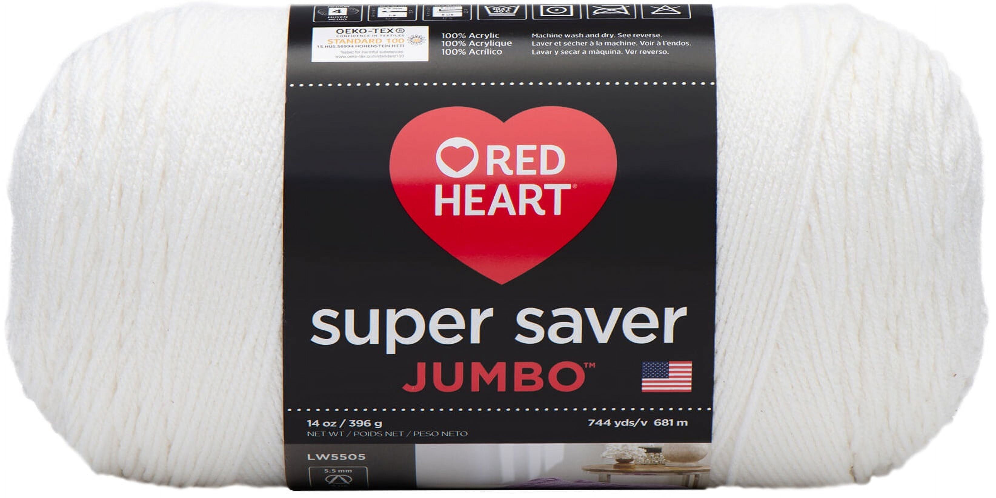 Red Heart Super Saver Yarn-White, Multipack Of 2