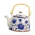 thumbnail image 4 of Ceramicé de té de té Heta de agua 900 ml de mango ergonómico con cafetera para la cafetera para la casa del hotel BBQ Housewarming Regalo peonía, 4 of 8