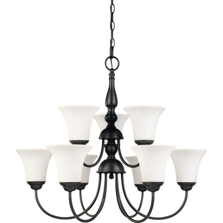 

Chandeliers 9 Light With Dark Chocolate bronz Finish Iron Medium Base 27 inch 540 Watts