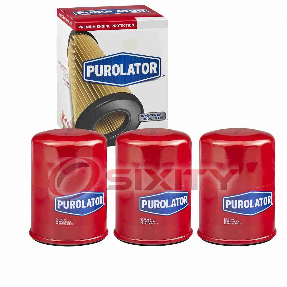 3 pc Purolator L14610 Engine Oil Filters for 164 61356 Oil Change Lubricant Filters Fits select: 2002-2024 HONDA CR-V, 2001-2023 HONDA CIVIC