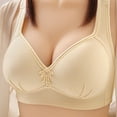 thumbnail image 2 of Gyexs Women's Full Bust Support Bra Thin Comfortable Breathable Lift Push Up Side Smooth Back Underwear, Yellow, Size XXXXXL, 2 of 5