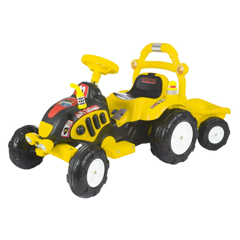 Yellow ride on tractor deals
