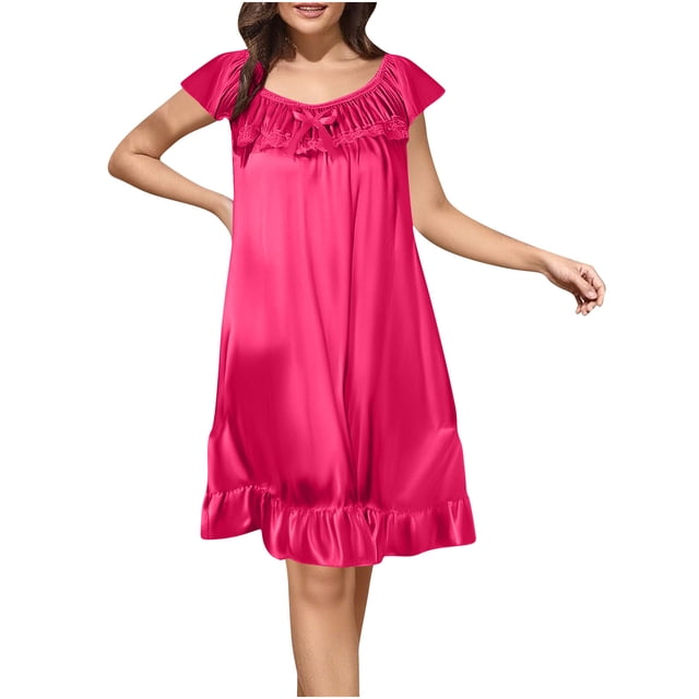Robe d'Été pour Femmes, Unie, Respirante, Fine, Mi-Mollet, Été