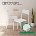 thumbnail image 3 of Juego De Comedor Mesa 4 Sillas Rectangular De Cristal 4 Personas Elegante Kingshouse blanco 5, 3 of 8
