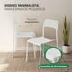 thumbnail image 3 of Juego De Comedor Mesa 4 Sillas Rectangular De Cristal 4 Personas Elegante Kingshouse blanco 5, 3 of 8