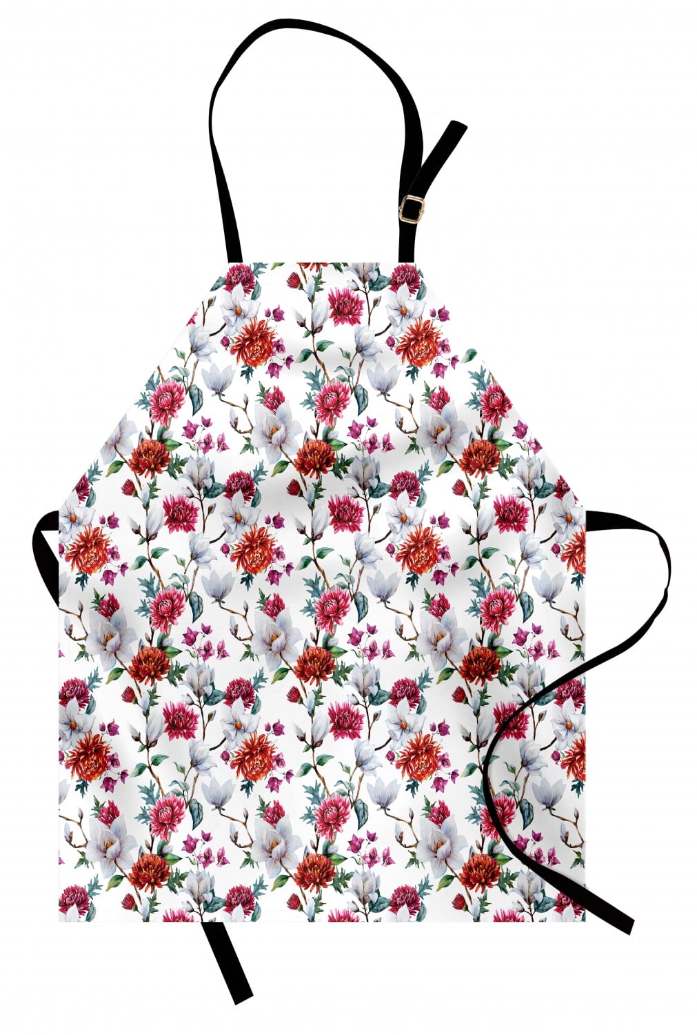 Flower Apron Romantic Magnolia and Chrysanths Moms Flowering Plants