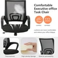 thumbnail image 3 of YRLLENSDAN Conference Room Chairs Mesh Office Chair with Wheels Rolling Desk Chair with Arms Mesh Computer Chair for 250lb Adults Study Chair Adjustable Height 2 Pack,Black, 3 of 7