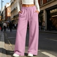thumbnail image 2 of jjayotai Womens Wide Leg Fleece Lined Sweatpants | Winter Lounge Travel Pants Fall Fashion Outfits 2026 Clothes with Pockets, 2 of 6