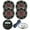 Charcoal LED, variant on Kicker Weather-Resistant Gauge Style Bluetooth Marine Digital Media Receiver Bundle Combo with (QTY 4) 6.5" 2-Way 195W Max Coaxial Marine LED Speakers w/ Charcoal Grilles, 16-Gauge Wire, 22" Antenna