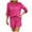 Hot Pink, variant on vigerkar Women's Cotton Linen Set Casual Tracksuit Button Up Long Sleeve Shirt Drawstring Shorts Beach 2 Piece Summer Outfits Hot Pink, M