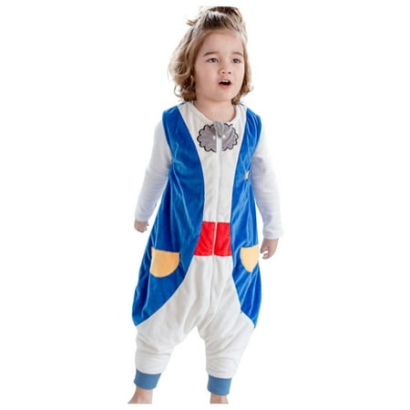

Honeeladyy Sales Winter Fall Toddler Kids Baby Boys Girls Cartoon Jumpsuit Fleece Wearable Blanket Sleep Bag