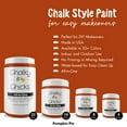 thumbnail image 3 of Chalky Chicks 16 Fl Oz Matte Pumpkin Pie Orange Chalk Paint for Furniture Without Sanding - No Prep Furniture Paint No Sanding All in One for Crafts, Wood, Cabinet, Walls, Metal, Dresser, Farmhouse, 3 of 9