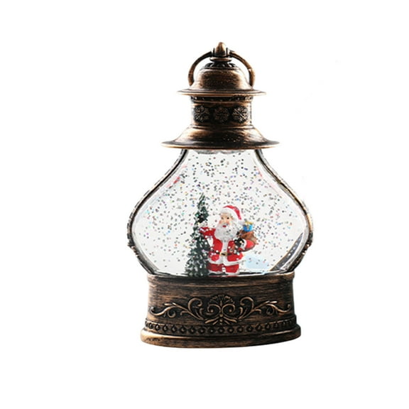 Sparkling Sequins Train Christmas Tree Snow Globe Lantern - Create a Festive Christmas Mood - Christmas Ornament for Living Room or Table