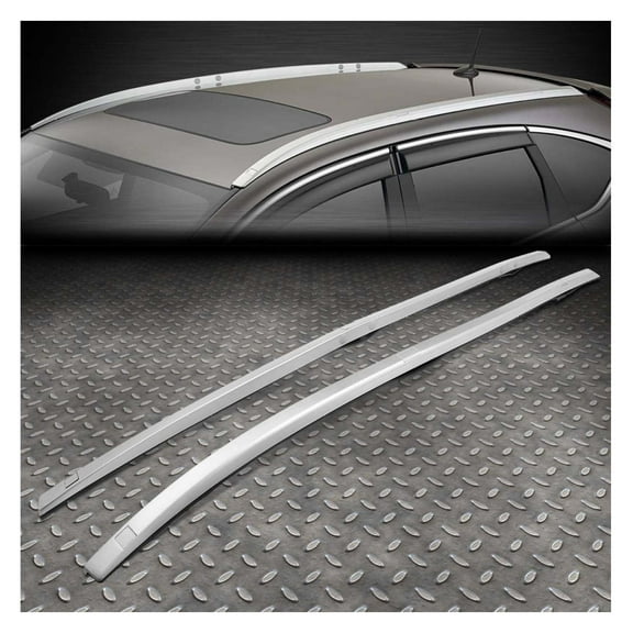 WaiRitoday COMPATIBLE WITH 12-16 HONDA CRV LX/EX PAIR FACTORY STYLE BOLT-ON ROOF RAIL SIDE RACK SILVER