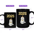 thumbnail image 4 of Happy New Year Persian Welcome 2025 Balloon Firework Party Mug Cat Lover Kitten Owner Gifts Coffee Tea Cup - 01014, 4 of 4