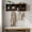Brown, variant on ELLEGNT Entryway Wall Shelf and Coat Rack - 5 Dual Hooks Storage Cabinet, for Hallway or Mudroom, White