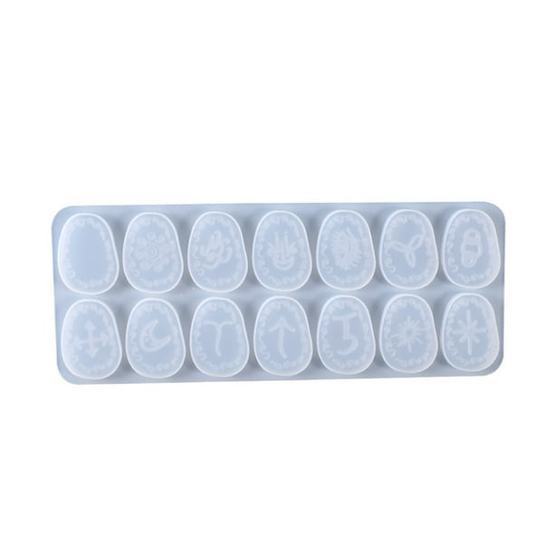 Molde De Silicona Transparente Rune Mold Con 14 Ranuras Diy Crystal Epoxy Para Uso Doméstico Minnieouse HA016969-00