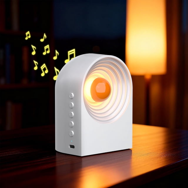 1 Pce Haut-Parleur Bluetooth Machine à Sons de Bruit Blanc Veilleuse Portable Bureau