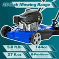 thumbnail image 4 of Hykolity Push Mower 20" 144cc Gas Grass Lawn Mowers with 8-Position Height Adjustment Side Discharge Walk Behind Lawnmower, 4 of 6