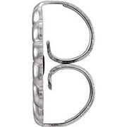 DUHAAS 14K Solid White Gold Jumbo Extra Large 9.4mm Friction Butterfly Push Back for Stud Earring Post (1 Piece)